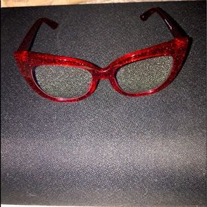Voogume red w/sparkles reading glasses (3.0)w/case